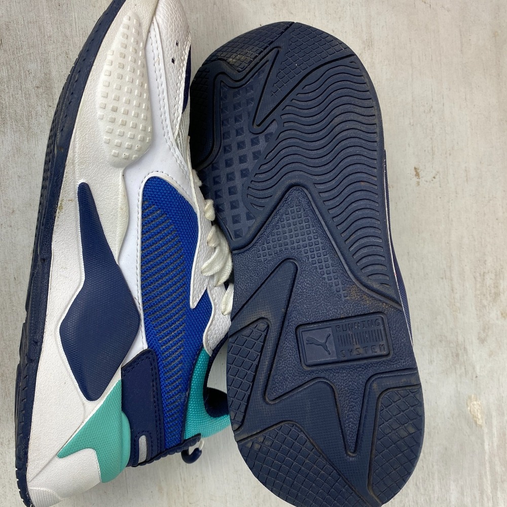 Puma RS-X Size 5C Men Kids, Size 6.5 Womens Running System Teal Blue Black Shoe - Picture 11 of 13
